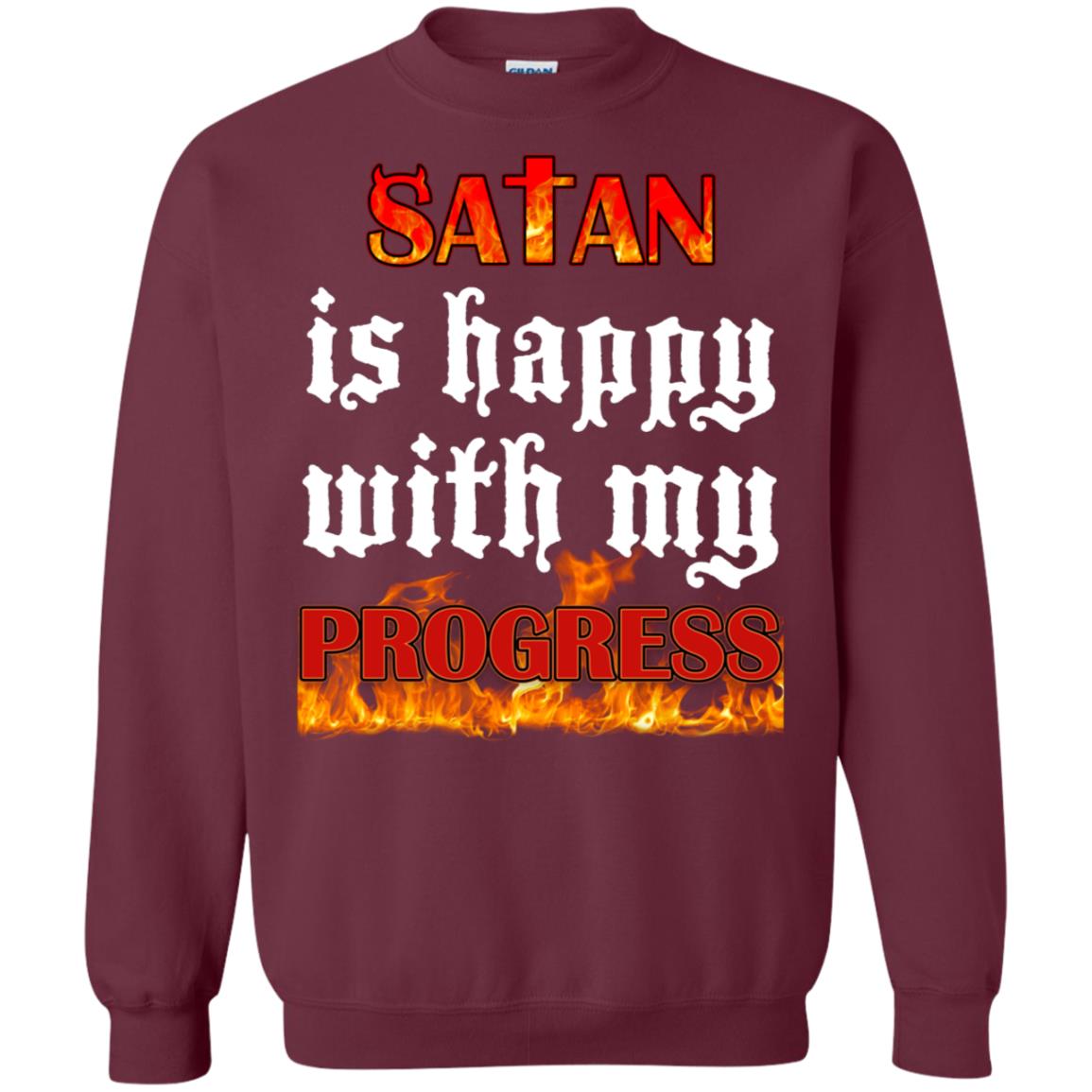 Santa Is Happy With My Progress Shirt Maroon