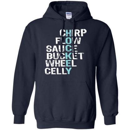 Eat Sleep Hockey Flow Celly Sauce Bucket Flow Wheel Shirt Navy