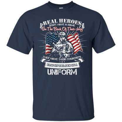 Real Heroes Dont Have A Name On The Back Of Their Jersey They Hev Their Country Flag On The Arm Of A Uniform Navy