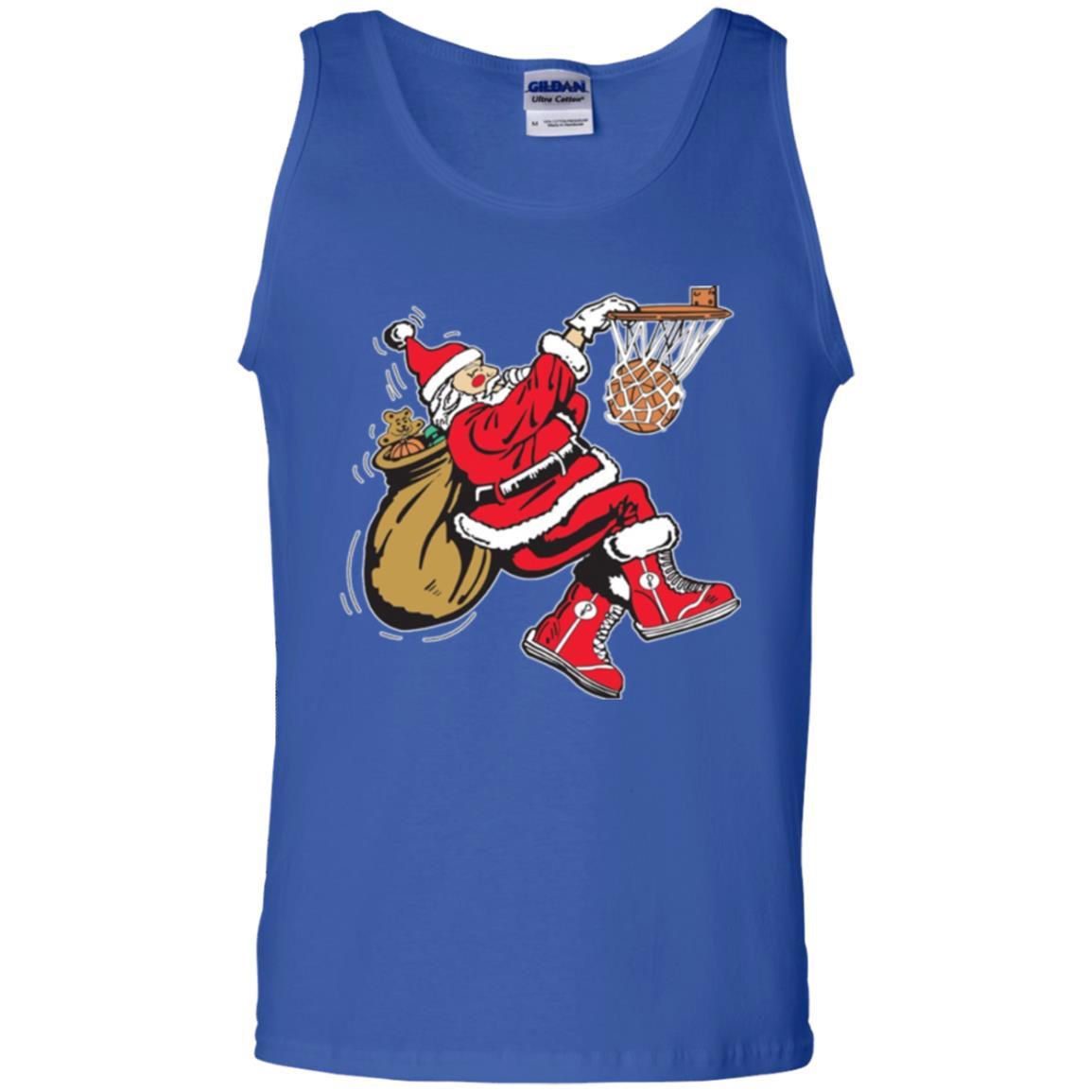 Christmas T-shirt Basketball Santa Claus Royal