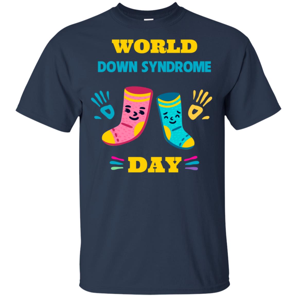 World Down Syndrome Day Hands And Stocks Shirt Navy