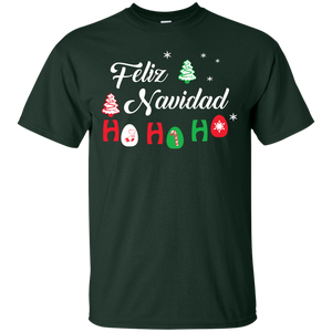 Chirstmas T-Shirt Feliz Navidad Ho Ho Ho