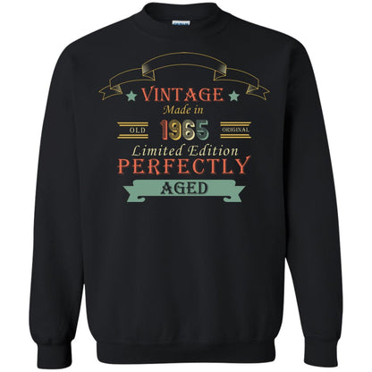 Vintage Made In Old 1965 Original Limited Edition Perfectly Aged 53th Birthday T-shirt Black