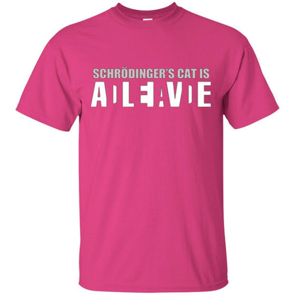 Science T-shirt Schrodinger's Cat Is Dead Or Alive Heliconia