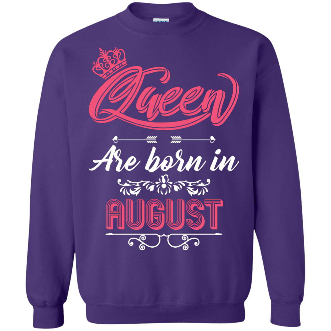 Brithday T-Shirt Queen Are Born In August Purple