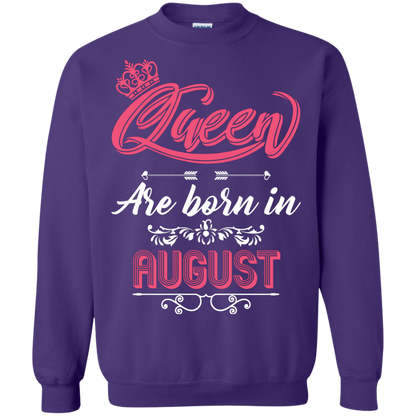 Brithday T-Shirt Queen Are Born In August Purple
