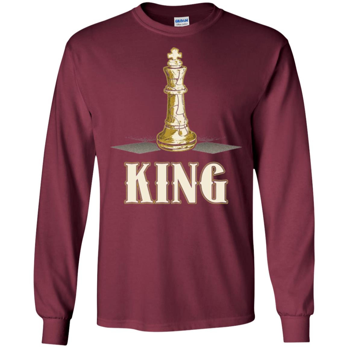 King Chess Piece Chess Player T-shirt Maroon
