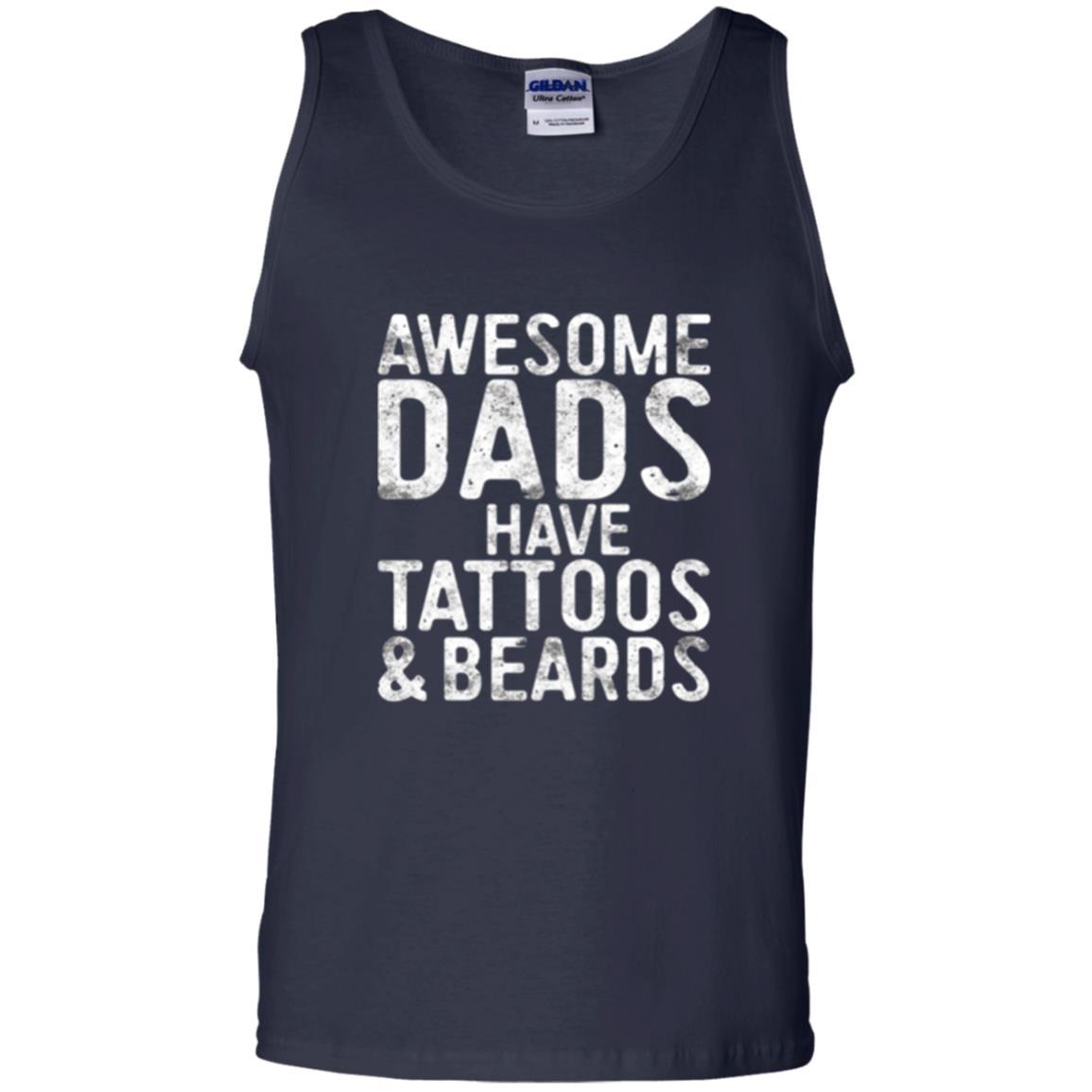 Daddy T-shirt Awesome Dads Have Tattoos And Beards Navy