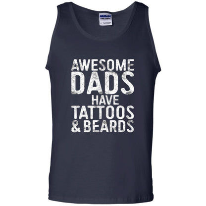 Daddy T-shirt Awesome Dads Have Tattoos And Beards Navy