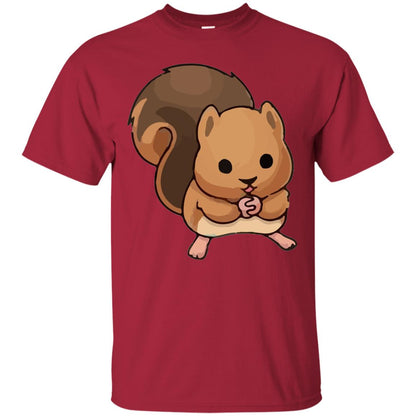 Cute Squirrel Graphic T-shirt Cardinal