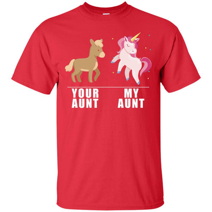 Your Aunt My Aunt Unicorn T-shirt Red