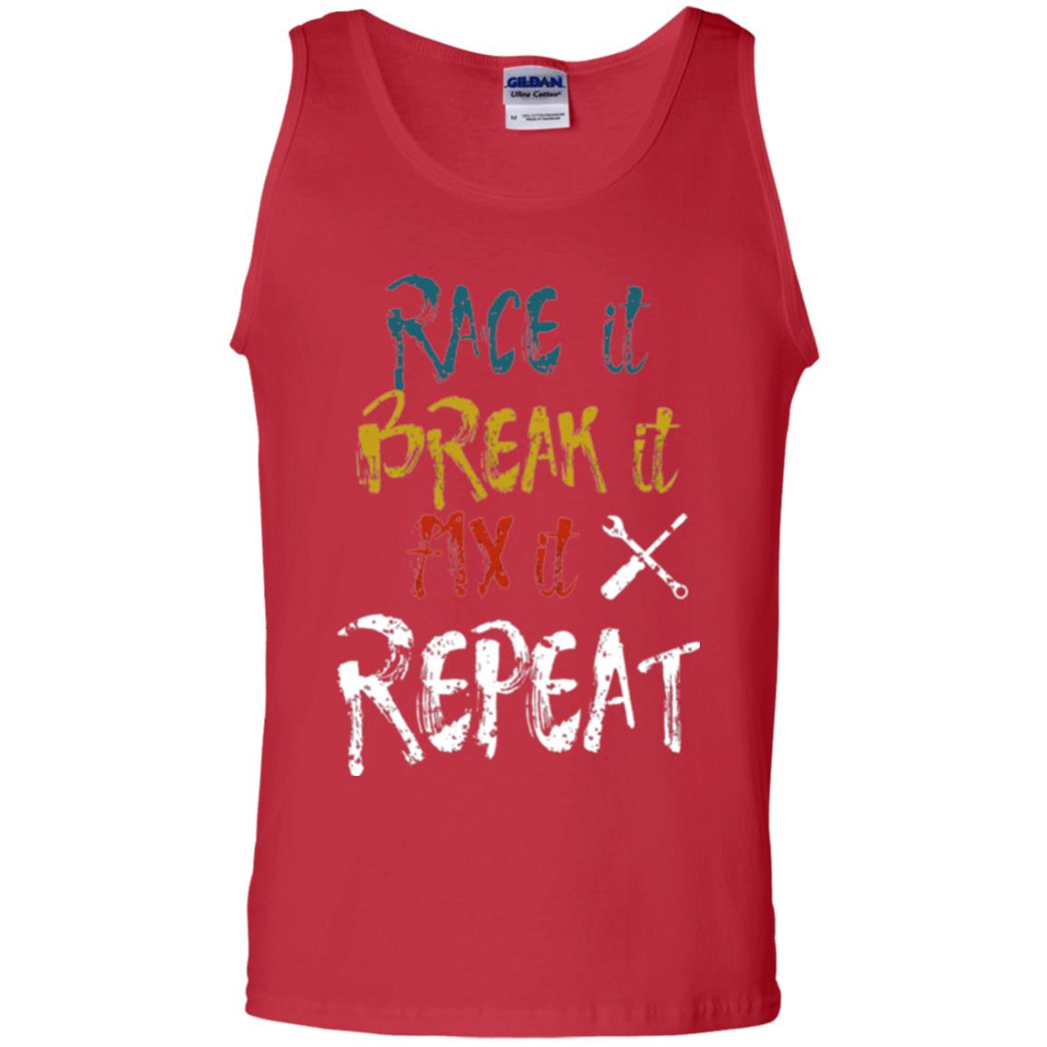 Mechanic T-shirt Race It Break It Fix It Repeat Red