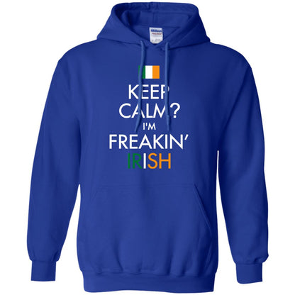 Keep Calm I_m Freakin_ Irish Saint Patrick_s Day Shirt Royal