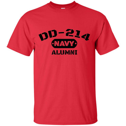 Dd-214 Us Navy Alumni T-shirt Red