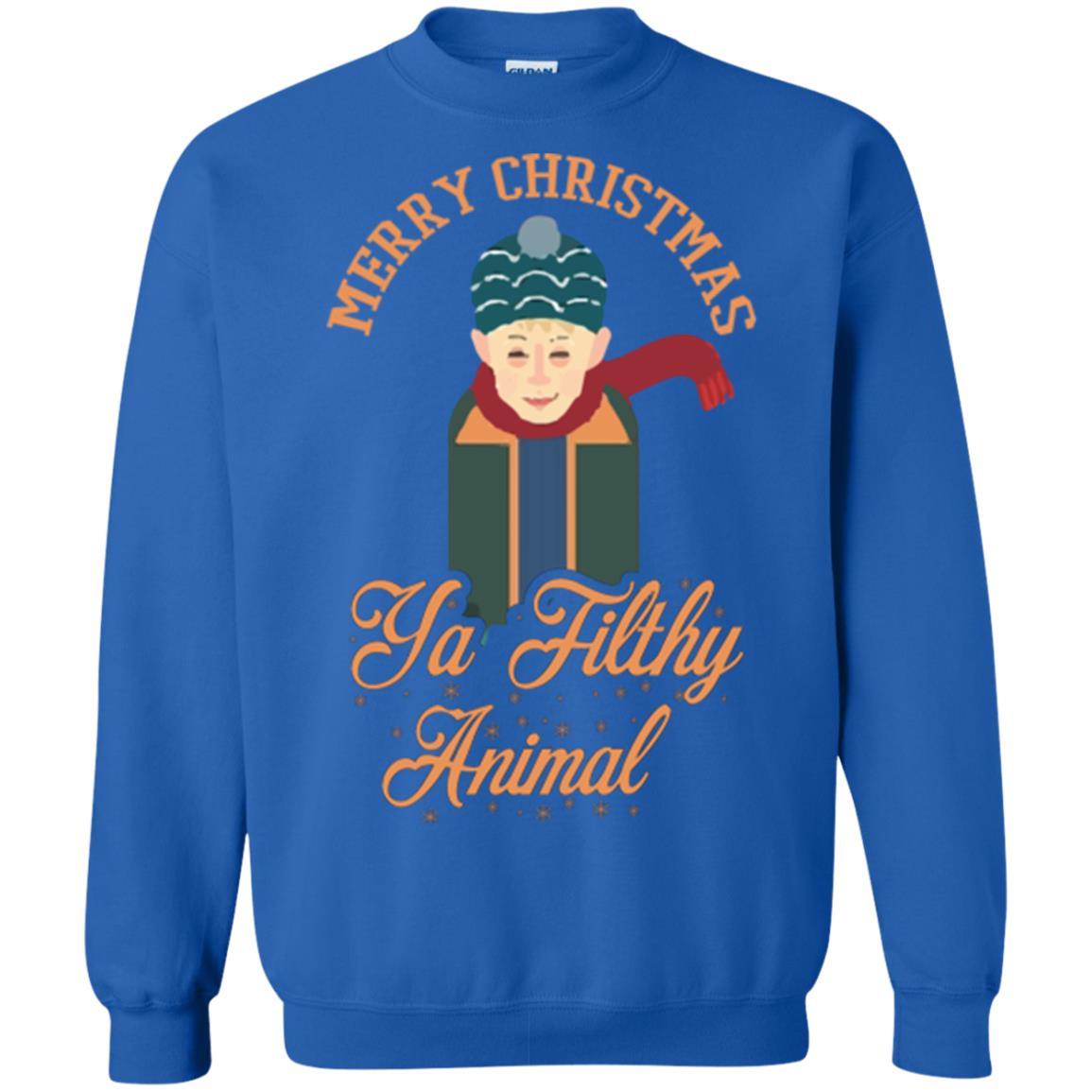 Christmas T-shirt Merry Christmas Ya Filthy Animal Royal
