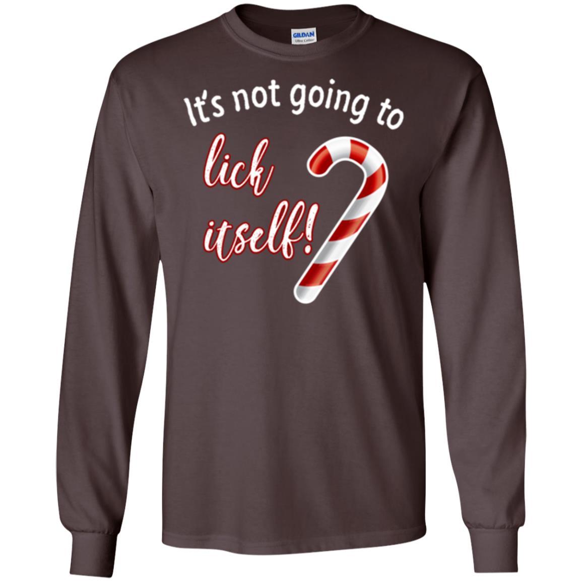 Christmas T-shirt It's Not Going To Lick Itself Dark Chocolate