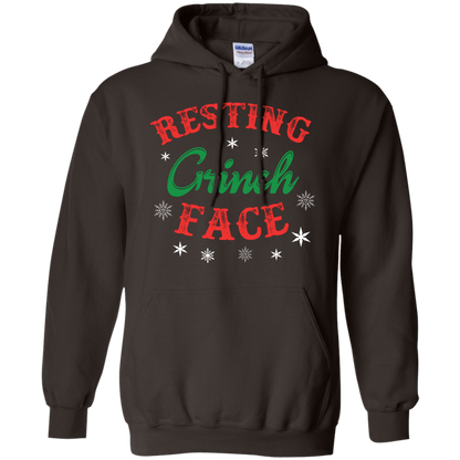 Christmas T-Shirt Resting Grinch Face Dark Chocolate