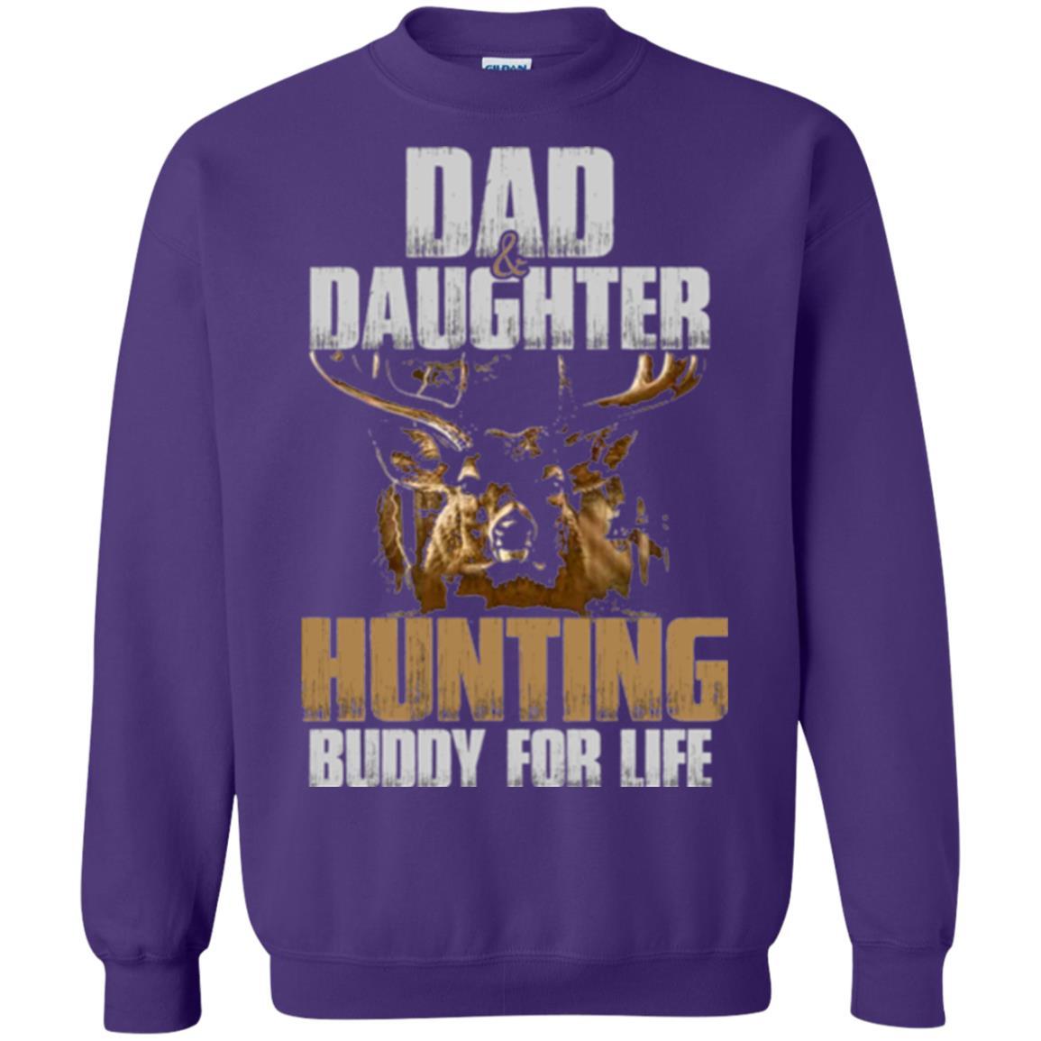 Family Christmas T-shirt Dad And Daughter Hunting Buddy For Life Purple