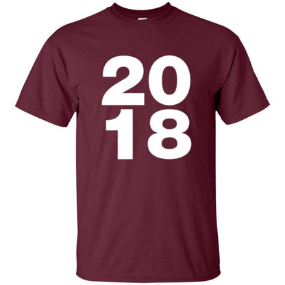 Happy New Year T-shirt 2018 New Year Party T-shirt Maroon