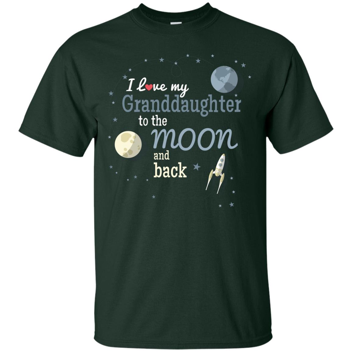 I Love My Granddaughter To The Moon And Back Grandparents Shirt Forest
