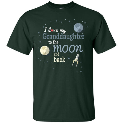 I Love My Granddaughter To The Moon And Back Grandparents Shirt Forest