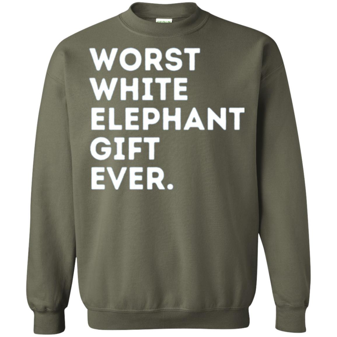 Best Worst White Elephant T-shirt Military Green