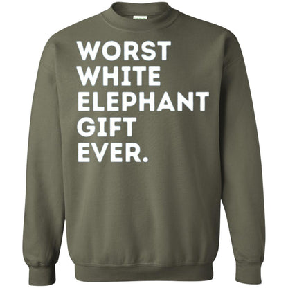 Best Worst White Elephant T-shirt Military Green
