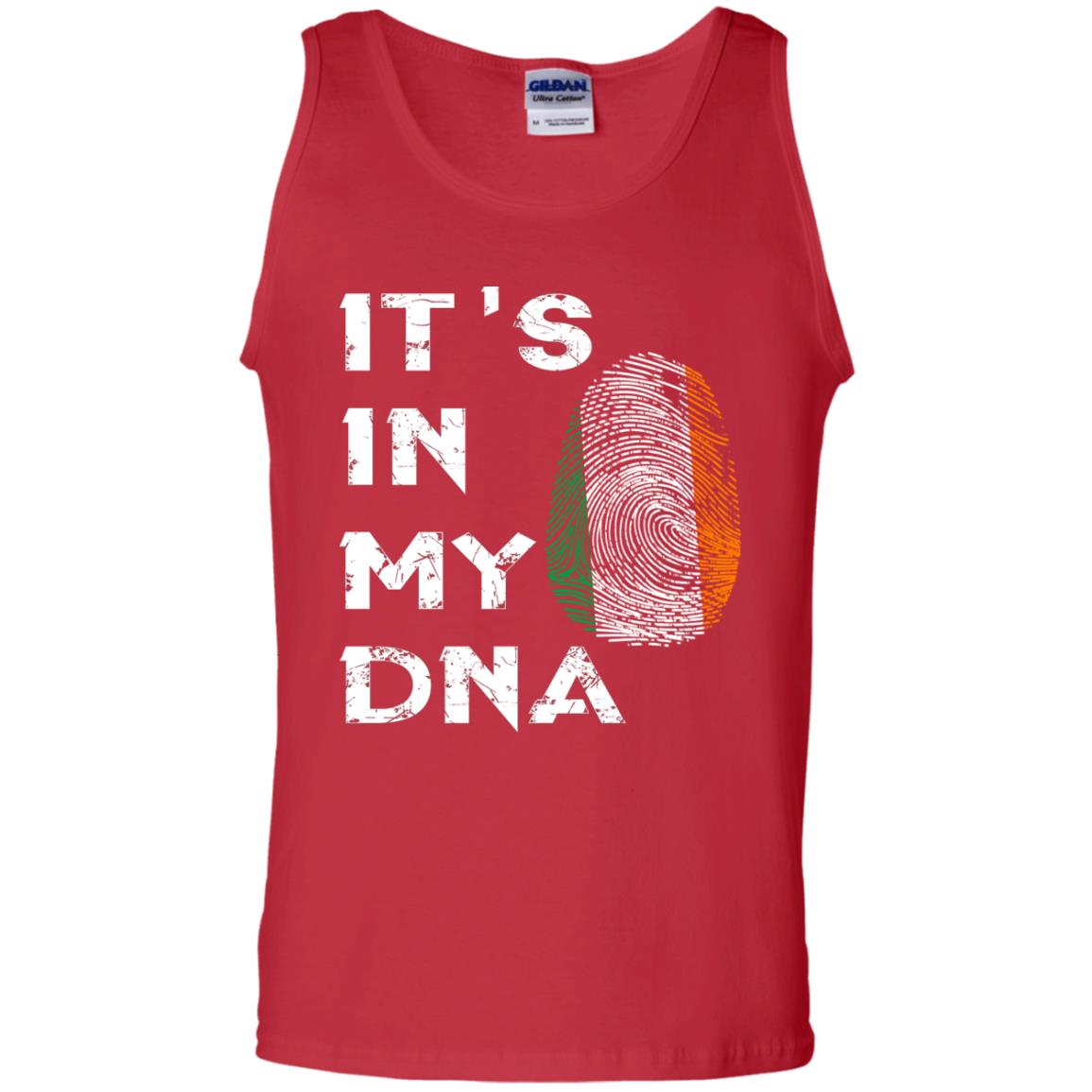 It's In My Dna Fingerprint Irish Ireland Gift Shirt Red