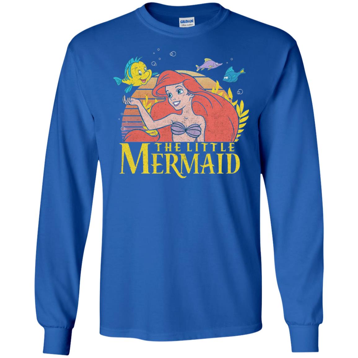 Cartoon T-shirt Mermaid Ariel Flounder Royal