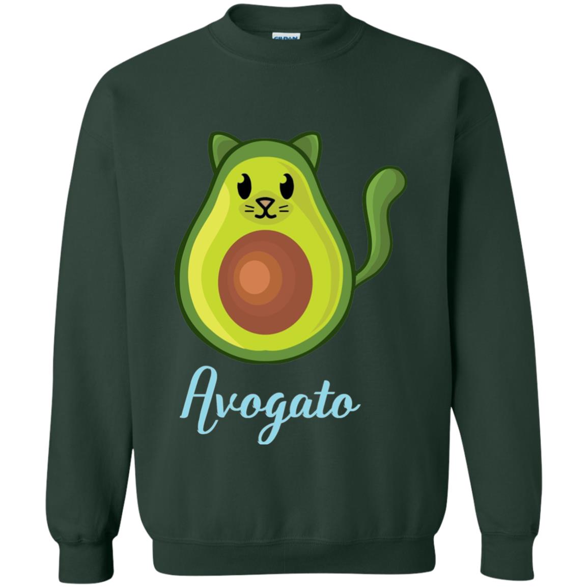 Avogato Avocado Cat Funny Avocato T-shirt Forest Green