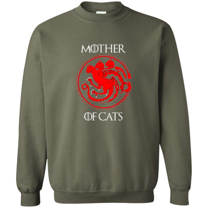 Cat Lovers T-shirt Mother Of Cat Military Green