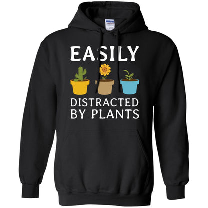 Easily Distracted By Plants Gardener Shirt Black