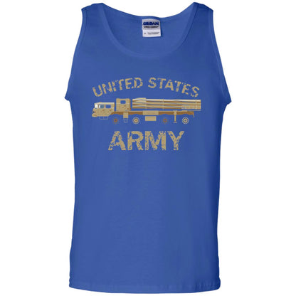 United States Army Missile Truck Vehicle Grunge T-shirt Royal