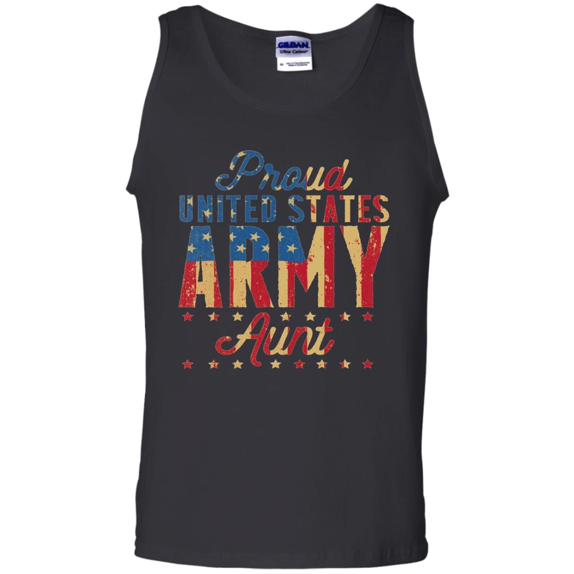 Proud United States Army Aunt Us Shirt Black