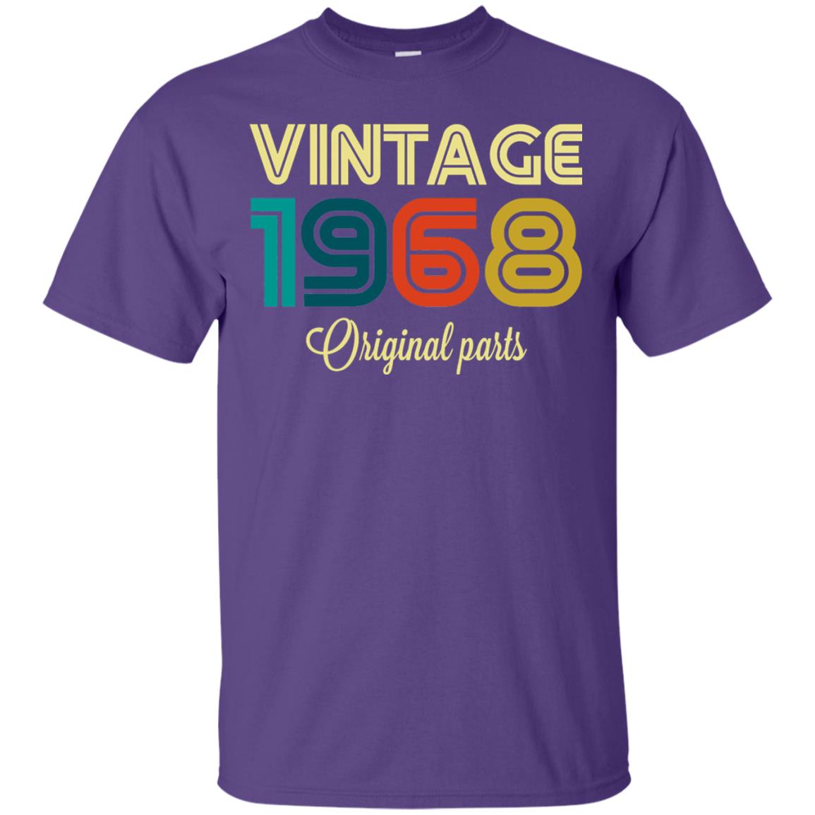 Vintage 1968 Funny Old School 50th Birthday T-shirt Purple