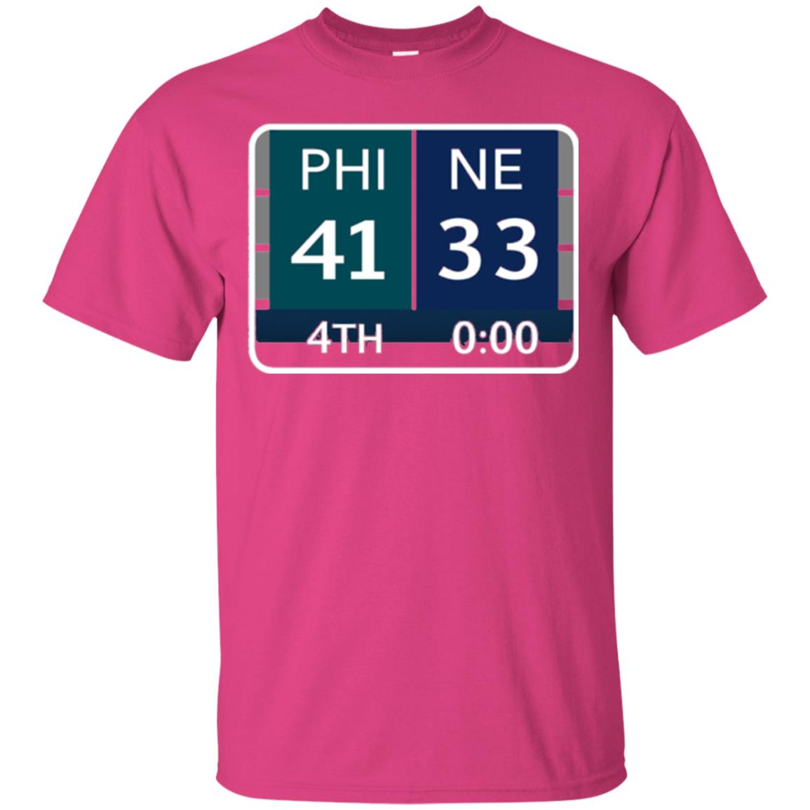 Phi 41 Ne 33 Final Score Football Lover T-shirt Heliconia