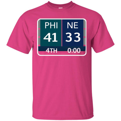 Phi 41 Ne 33 Final Score Football Lover T-shirt Heliconia