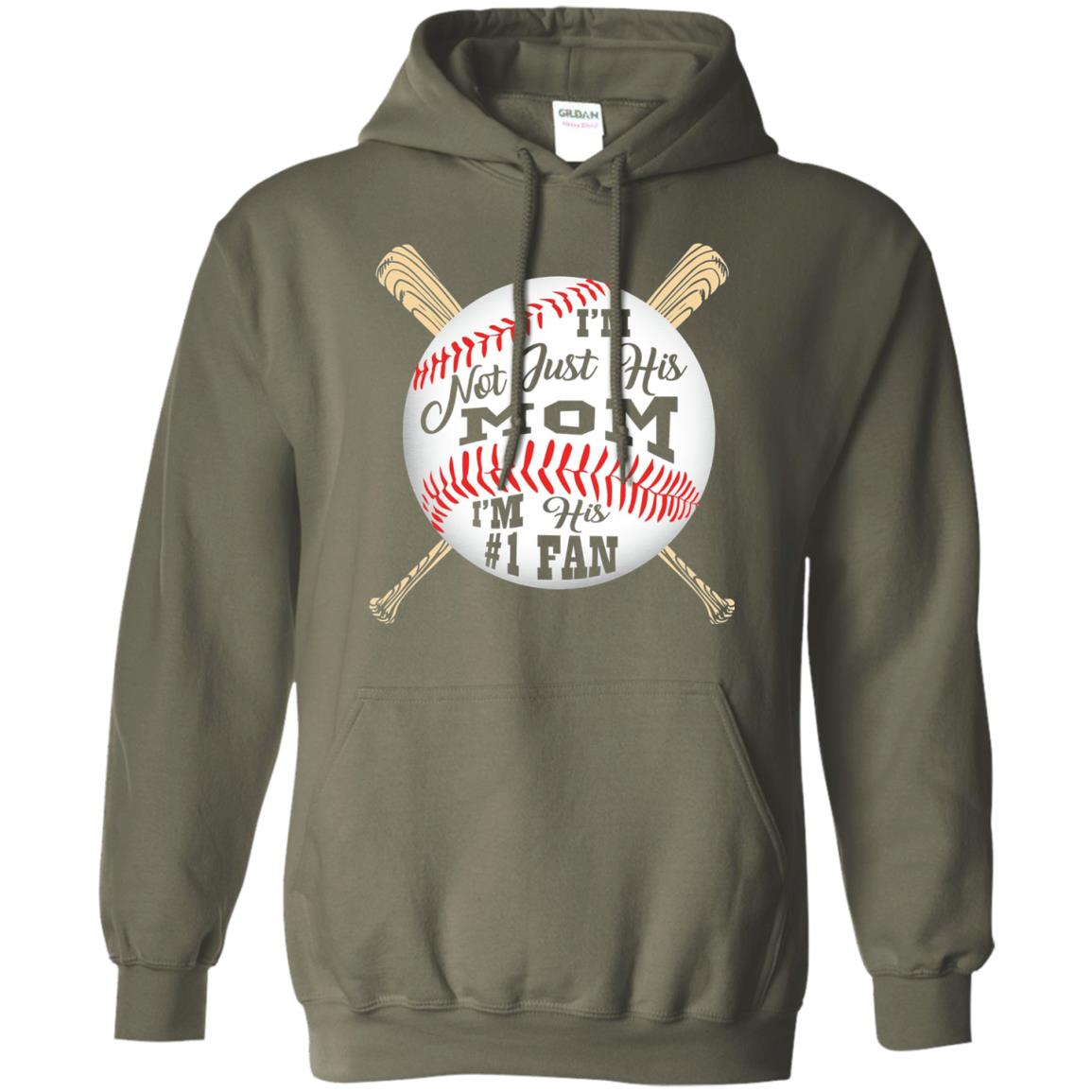 Baseball Mom Shirt Im Not Just His Mom Fan Military Green