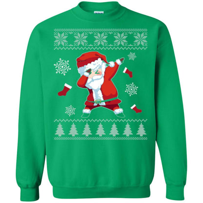 Christmas T-shirt Dabbing Santa Claus Irish Green