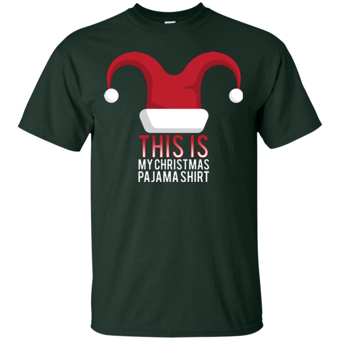Christmas T-shirt This Is My Christmas Pajama Shirt Forest Green