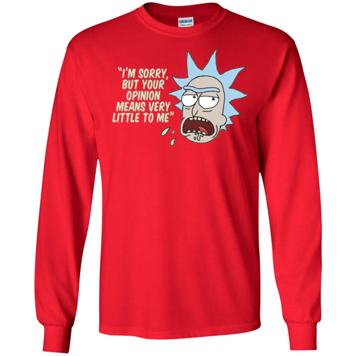 Rick And Morty T-shirt Your Opinion Means Very Little To Me Red