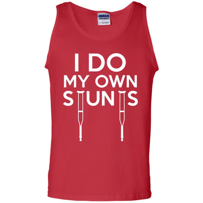 Funny I Do My Own Stunts Broken Leg Get Well Gift T-shirt Red
