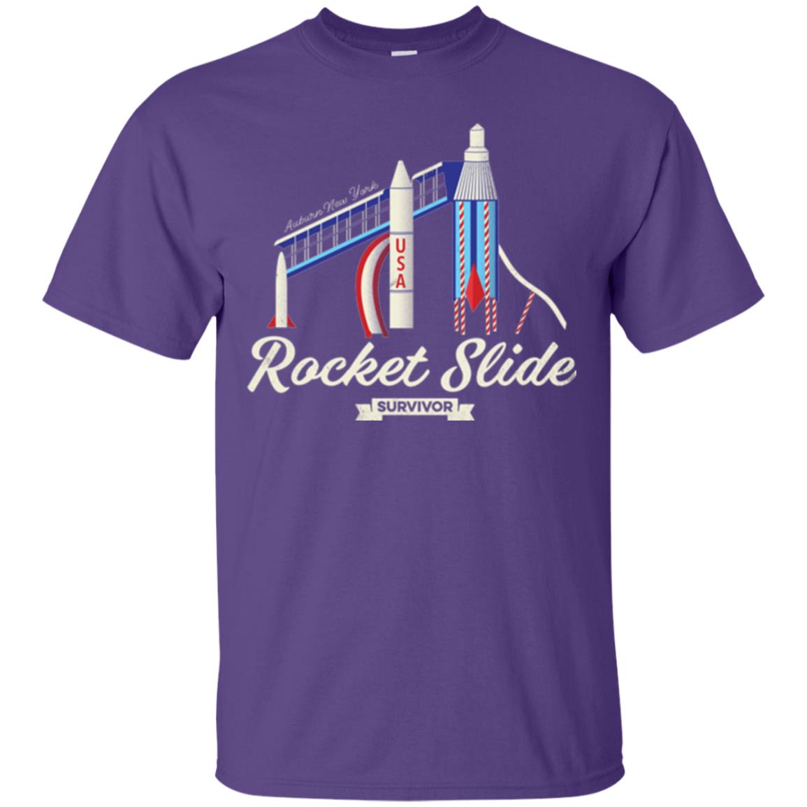 I Survived The Rocket Slide T-shirt Purple