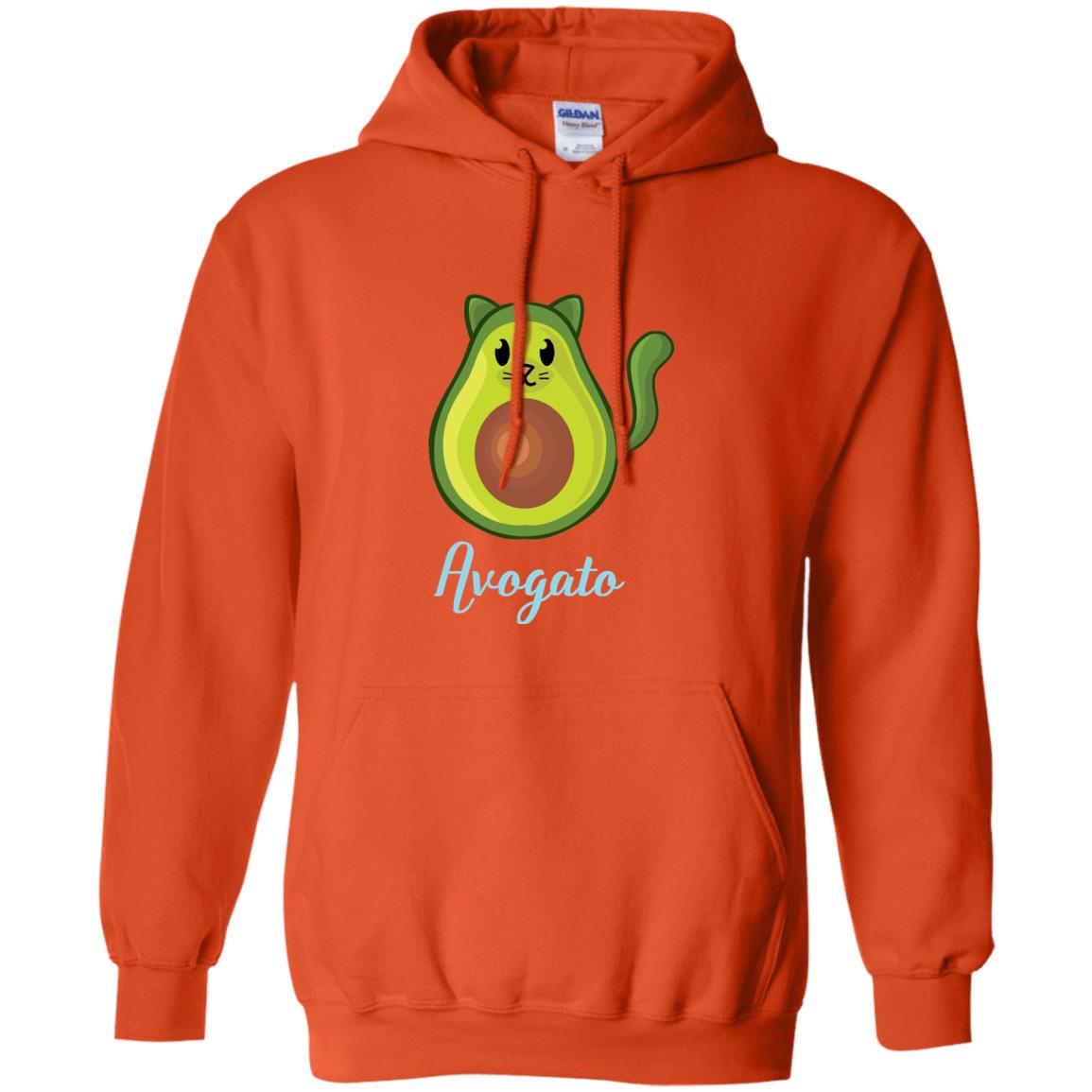 Avogato Avocado Cat Funny Avocato T-shirt Orange