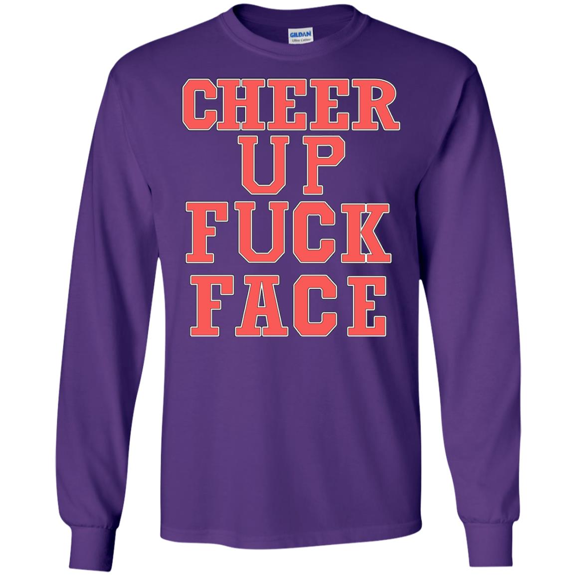 Cheer Up Face Shirt Purple