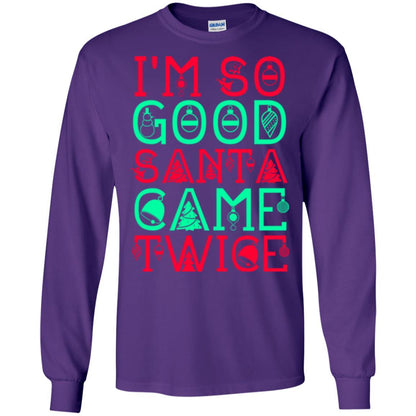 Christmas T-shirt I'm So Good Santa Cam Twice Purple