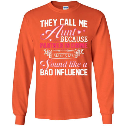 Aunt T-shirt They Call Me Aunt Orange
