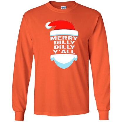 Christmas T-shirt Dilly Dilly Y_all Santa Claus Orange
