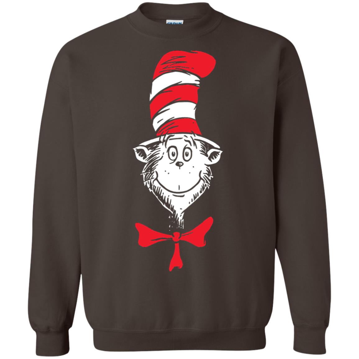 Dr. Seuss The Cat In The Hat Face T-shirt Dark Chocolate