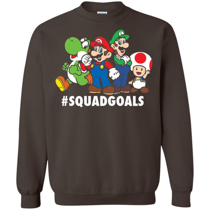 Nintendo Super Mario Luigi #squadgoals Gamer T-shirt Dark Chocolate
